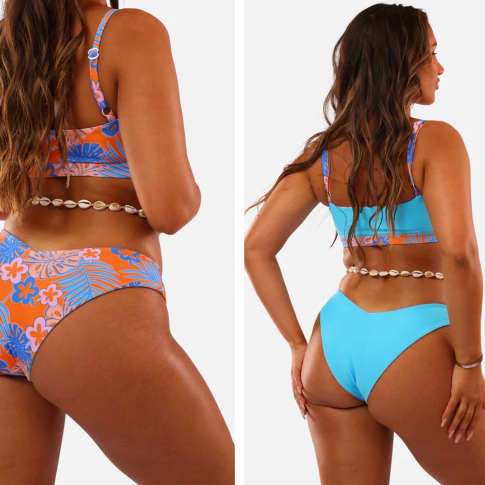 Moana Bikini Set - Botanical Breeze Surf Top + Vee 2.0 Btm (Small) - Picture 2 of 4
